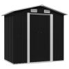 vidaXL Garden Storage Shed Anthracite Steel 80.3"x52"x73.2"