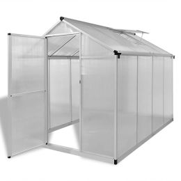 vidaXL Reinforced Aluminum Greenhouse with Base Frame 49.5ftÂ¬â‰¤