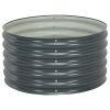 vidaXL Garden Raised Bed 31.5"x31.5"x17.3" Galvanized Steel Gray