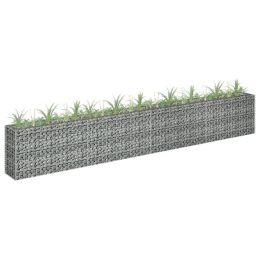vidaXL Gabion Raised Bed Galvanized Steel 141.7"x11.8"x23.6"