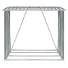 vidaXL Garden Log Storage Shed Galvanized Steel 64.2"x32.7"x60.6" Gray