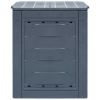 vidaXL Garden Composter Gray 23.6"x23.6"x28.7" 68.7 gal