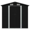 vidaXL Garden Storage Shed Anthracite Steel 80.3"x52"x73.2"