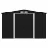 vidaXL Garden Storage Shed Anthracite Steel 101.2"x80.7"x70.1"