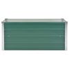 vidaXL Garden Raised Bed Galvanized Steel 39.4"x15.7"x17.7" Green