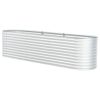 vidaXL Garden Raised Bed 126"x31.5"x31.9" Galvanized Steel Silver