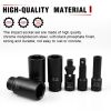 1/2-Inch Drive Deep Impact Socket Set; 19 Piece SAE Socket Set; 6 Point; Cr-Mo Steel; 3/8" to 1-1/4"; Universal Joint; Adapter and Extension Bar