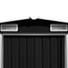 vidaXL Garden Shed 101.2"x192.5"x71.3" Metal Anthracite