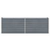 vidaXL Garden Raised Bed Galvanized Steel 94.5"x15.7"x30.3" Gray