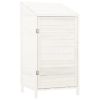 vidaXL Garden Shed White 21.7"x20.5"x44.1" Solid Wood Fir
