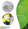 PUREVACY Pack of 24 String Knit Gloves 9.5" with Single Side Dots. Safety White Cotton Work Gloves for Men & Women. Protection Hand Grip with PVC Blac