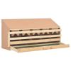 vidaXL Chicken Laying Nest 5 Compartments 46.1"x13"x21.3" Solid Pine Wood