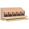 vidaXL Chicken Laying Nest 5 Compartments 46.1"x13"x21.3" Solid Pine Wood