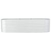 vidaXL Garden Raised Bed 126"x31.5"x31.9" Galvanized Steel Silver