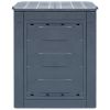 vidaXL Garden Composters 3 pcs Gray 23.6"x23.6"x28.7" 206.1 gal
