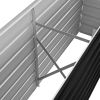 vidaXL Garden Raised Bed Anthracite 63"x15.7"x17.7" Galvanized Steel