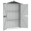vidaXL Garden Shed Anthracite 42.3"x18.1"x72" Galvanized Steel